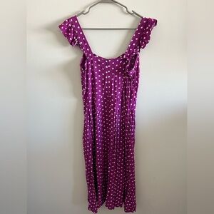 LOFT - Purple Polka Dot Dress